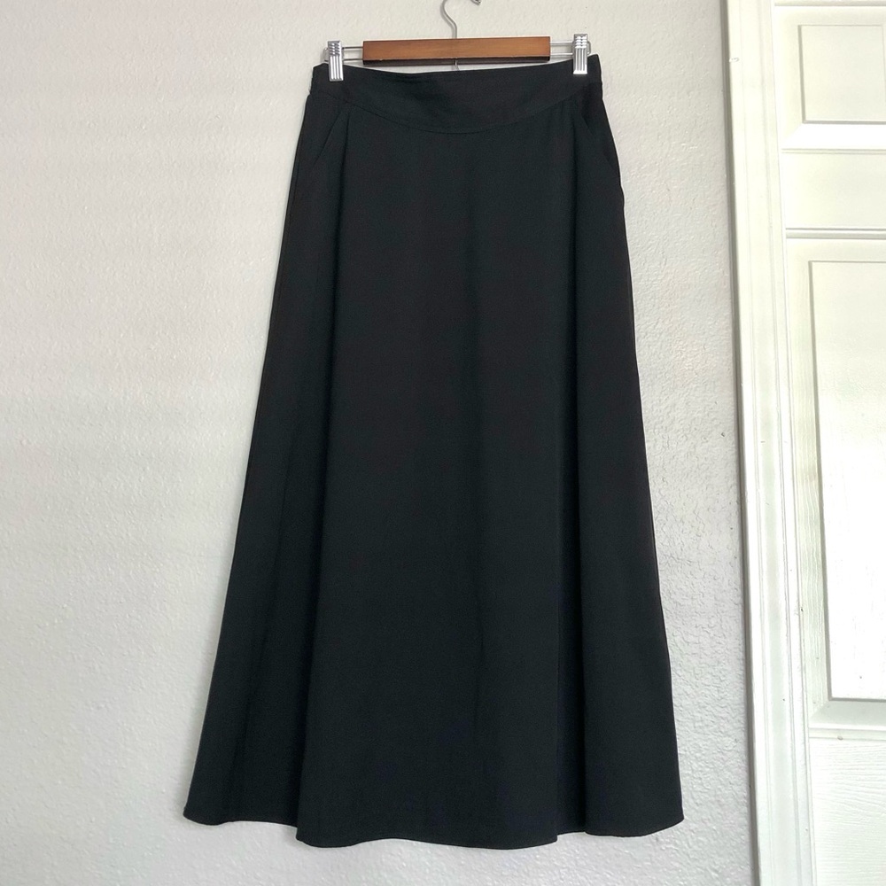 NWOT Max Studio Black Maxi A-Line Skirt